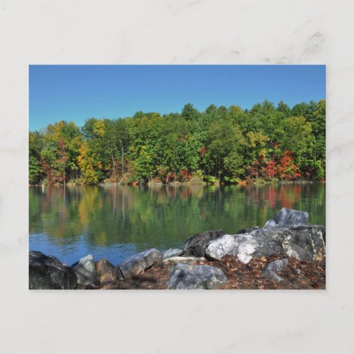 Fall Foliage at Lake James North Carolina Postcard