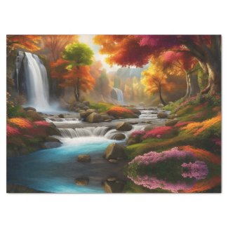 Fall foliage at the waterfall