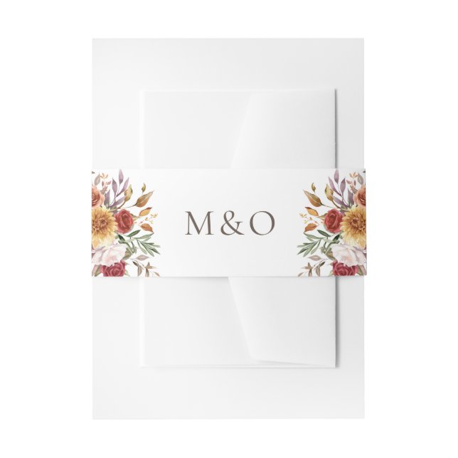 Fall Foliage Autumn Colors Invitation Belly Band (Front Example)