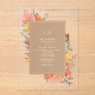 Fall Foliage Autumn Leaves Fall Wedding Invitation