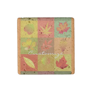 Fall Foliage Autumn Leaves Thunder_Cove Stone Magnet