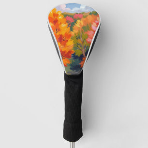 Fall Foliage Autumn Leaves Watercolor Nature Golf Head Cover