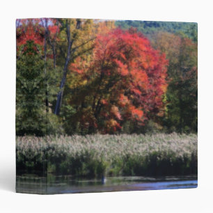 Fall Foliage Bordering A Marsh Orton Art 3 Ring Binder