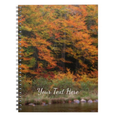 Fall Foliage Bordering River Nature Orton  Notebook