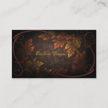 Fall Foliage Business Card by EnKore at Zazzle