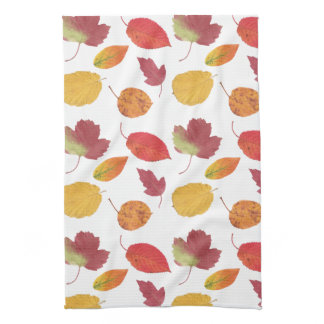Fall Foliage / Colorful Autumn Leaves Pattern Kitchen Towel