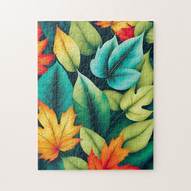 Fall Foliage Colorful Leaves Jigsaw Puzzle (Vertical)