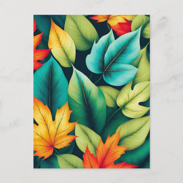 Fall Foliage Colorful Leaves Postcard (Front)