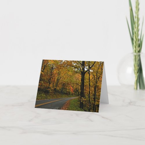 Fall Foliage Country Road Note Card