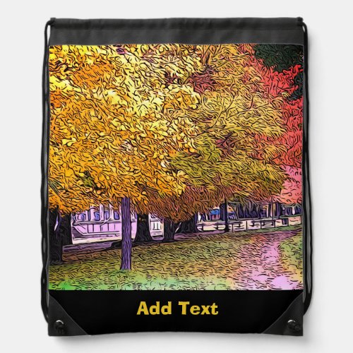 Fall Foliage  Drawstring Bag