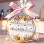 Fall Foliage Floral Autumn Flowers Baby Shower Sugar Cookie