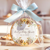 Fall Foliage Floral Autumn Flowers Baby Shower Sugar Cookie