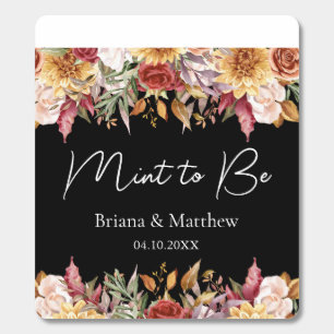 Fall Foliage Flowers Black and White Wedding  Breath Savers® Mints