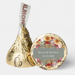 Fall Foliage Flowers Green Wedding Hershey®'s Kisses®