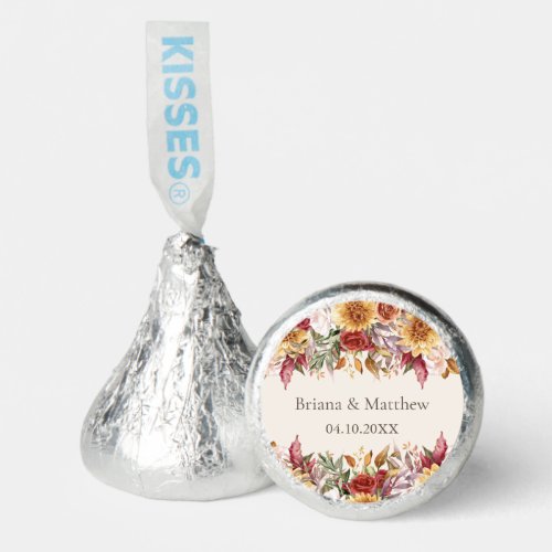 Fall Foliage Flowers Ivory Wedding  Hersheys Kisses