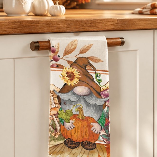 Fall Foliage Gnome Kitchen Towel (Creator Uploaded)