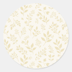 Fall Foliage Golden Wheat - Neutral Classic Round Sticker