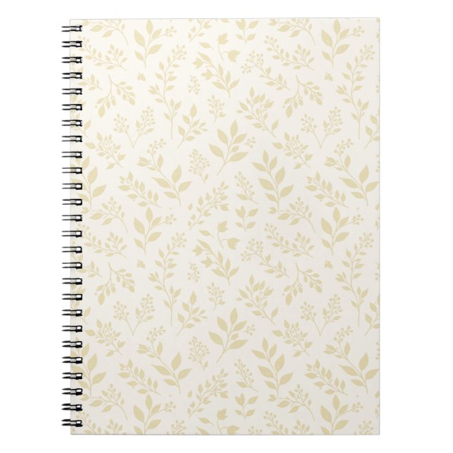 Fall Foliage Golden Wheat - Neutral Notebook (Front)