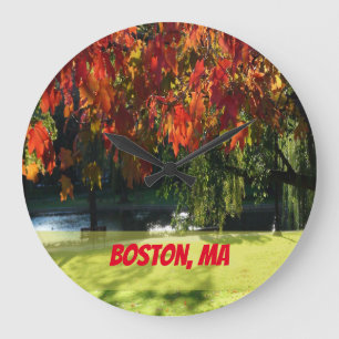 Fall Foliage  Large Clock