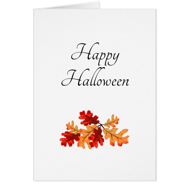 Fall Foliage Leaves Halloween Greeting Card (Front)