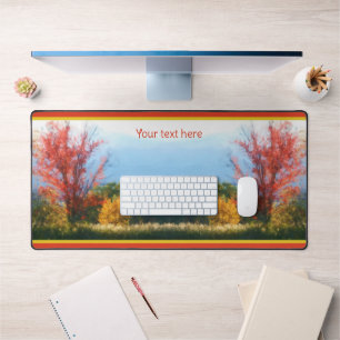 Fall Foliage Nature Photo Painting Personalized Desk Mat