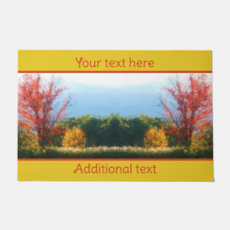 Fall Foliage Nature Photo Painting Personalized Doormat