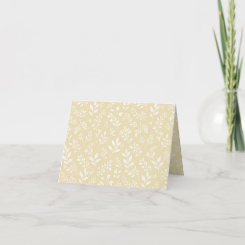 Fall Foliage Neutral - Golden Wheat Letterpress Thank You Card