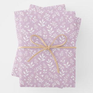 Fall Foliage Neutral - Warm Lilac Wrapping Paper Sheets
