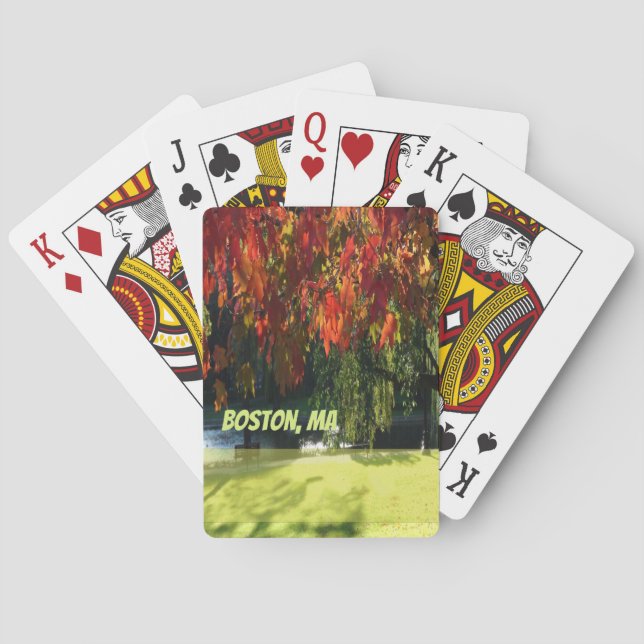 Fall Foliage of Boston Poker Cards (Back)