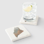 Fall Foliage on Katahdin in Maine Stone Coaster