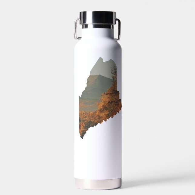 Fall Foliage on Katahdin in Maine Water Bottle (Front)
