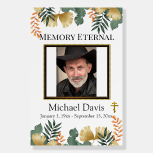 Fall Foliage Orthodox Christian Funeral  Foam Board