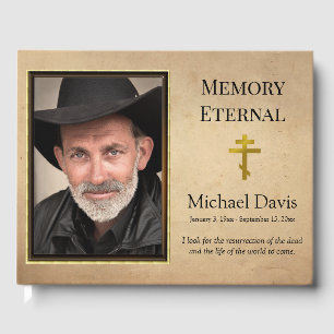 Fall Foliage Orthodox Christian Funeral  Guest Book