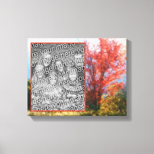 Fall Foliage Painting Create Your Own Photo Canvas Print
