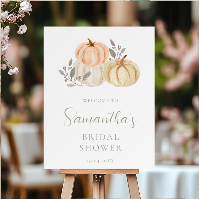 Fall Foliage Pumpkin Bridal Shower Welcome Sign (Creator Uploaded)