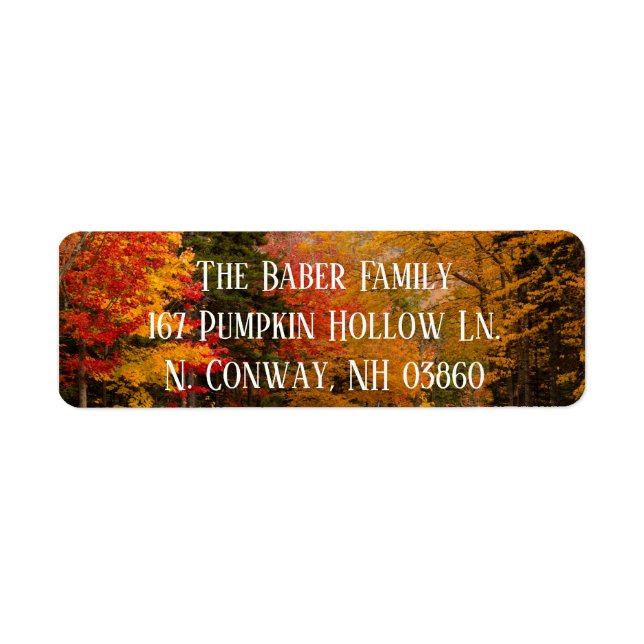 Fall Foliage Return Address Label (Front)