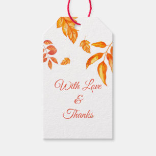 Fall Foliage Rustic Autumn Leaves Gift Tag