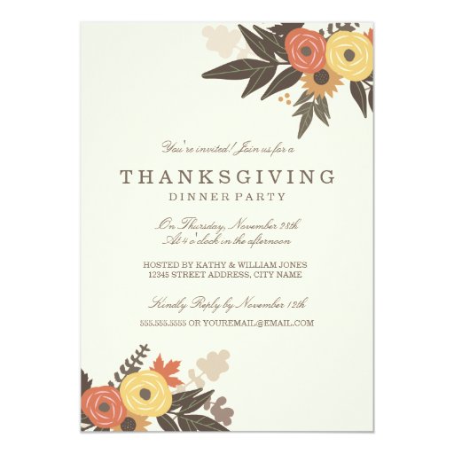 Printable Fall Dinner Invitations Templates Free 10