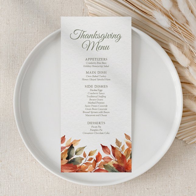 Fall Foliage Thanksgiving Menu (Creator Uploaded)