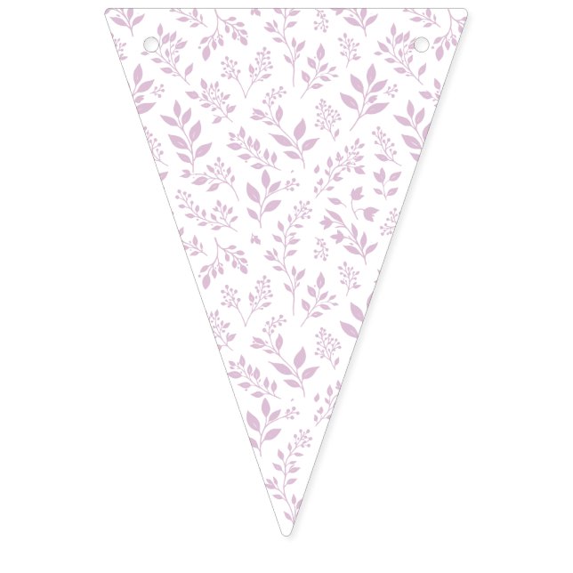 Fall Foliage Warm Lilac - Neutral Bunting Flags (First Flag)