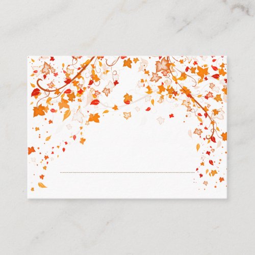 Fall Foliage Wedding Place Card