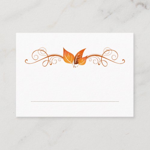 Fall Foliage Wedding Place Card 3