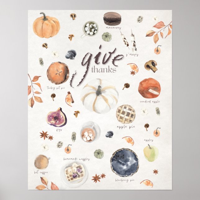 Fall Foodie Bucket List Poster (Front)
