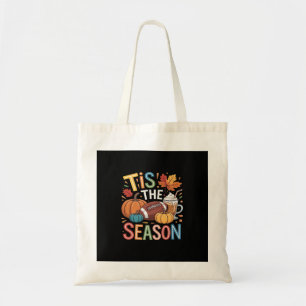 Fall Football Autumn Pumpkin Coffee Lover Tote Bag