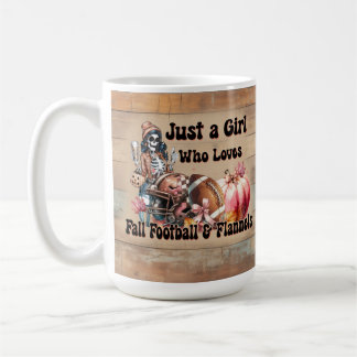 Fall Football Flannel Coffee Mug, Gift for Her Mug