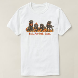 Fall Football Labs Fall Black Lab Dog Humor Autumn T-Shirt