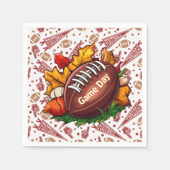 Fall Football Season Paper  Napkins (Front)