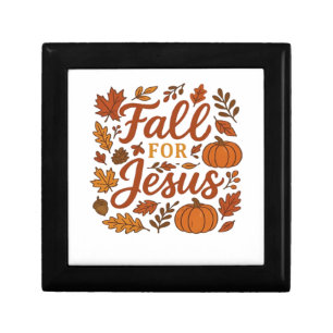 Fall For Jesus Autumn Pumpkin Christian Faith Clas Gift Box