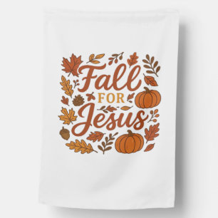 Fall For Jesus Autumn Pumpkin Christian Faith Clas House Flag