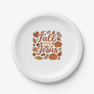 Fall For Jesus Autumn Pumpkin Christian Faith Clas Paper Plates